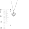 Thumbnail Image 3 of Sterling Silver CZ Heart Halo Studs and Pendant Set