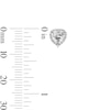 Thumbnail Image 4 of Sterling Silver CZ Heart Halo Studs and Pendant Set