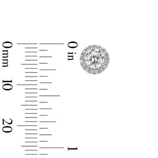Sterling Silver CZ Round Halo Studs and Pendant Set