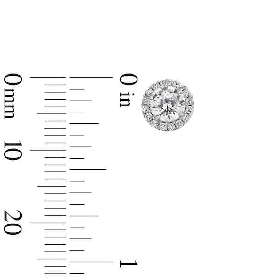 Sterling Silver CZ Round Halo Studs and Pendant Set