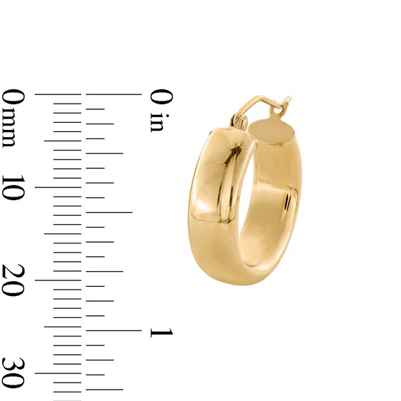 10K Hollow Gold Wide Hoops