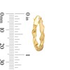 Thumbnail Image 2 of 10K Hollow Gold Twist Hoops