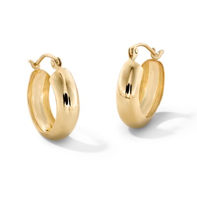 10K Hollow Gold Thick Hoops