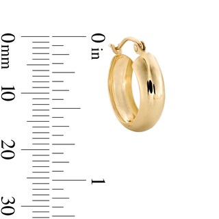 10K Hollow Gold Thick Hoops