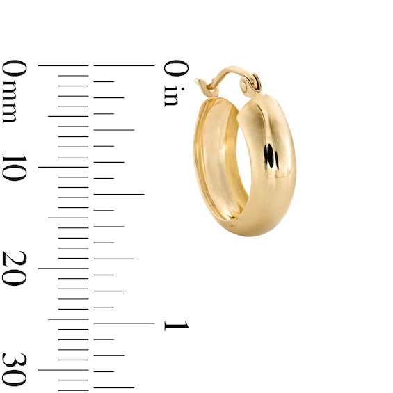 10K Hollow Gold Thick Hoops