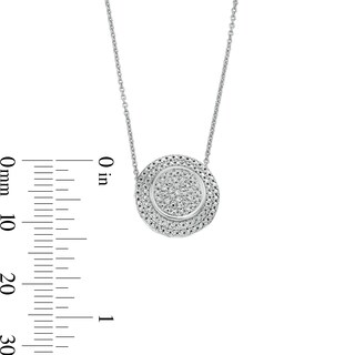 Sterling Silver 1/20 CT. T.W. Diamond Round Studs and Pendant Set