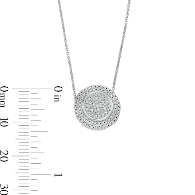 Sterling Silver 1/20 CT. T.W. Diamond Round Studs and Pendant Set