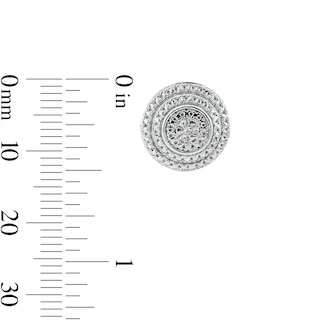 Sterling Silver 1/20 CT. T.W. Diamond Round Studs and Pendant Set