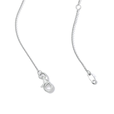 Sterling Silver 1/20 CT. T.W. Diamond Heart Studs and Pendant Set