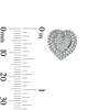 Thumbnail Image 5 of Sterling Silver 1/20 CT. T.W. Diamond Heart Studs and Pendant Set