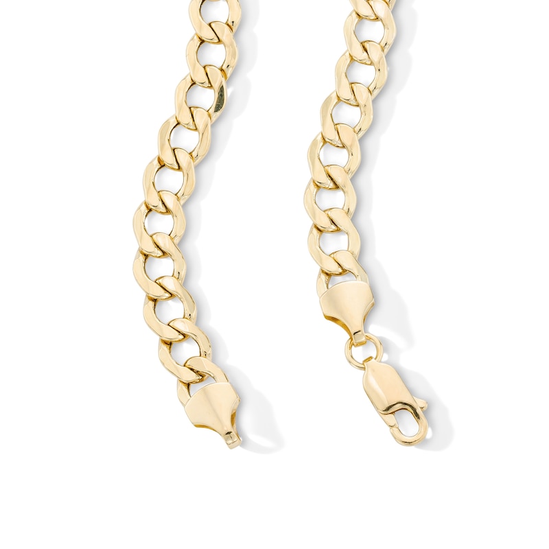 Main Image 2 of 10K Hollow Gold Beveled Curb Chain - 20"