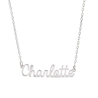 Sterling Silver Handwriting Name Rolo Necklace - 16"