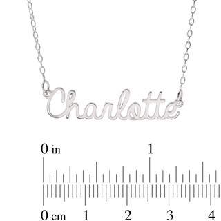 Sterling Silver Handwriting Name Rolo Necklace - 16"