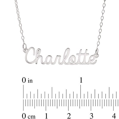 Sterling Silver Handwriting Name Rolo Necklace - 16"
