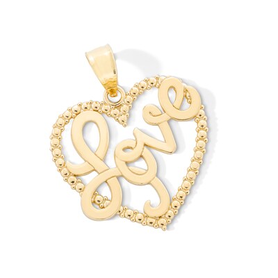 10K Gold Love Heart Charm