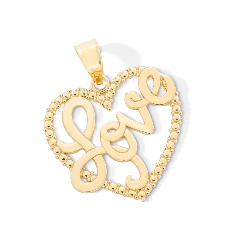 10K Gold Love Heart Charm
