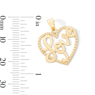 10K Gold Love Heart Charm