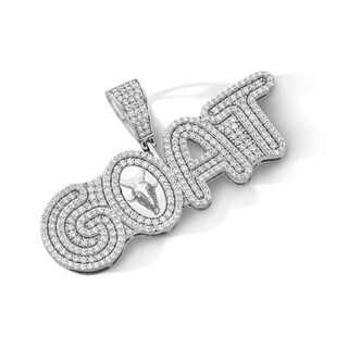 Sterling Silver CZ GOAT Necklace Charm