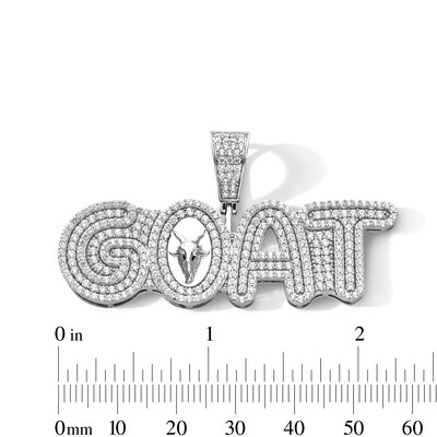 Sterling Silver CZ GOAT Necklace Charm