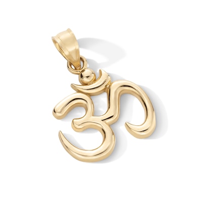 10K Gold Om Necklace Charm