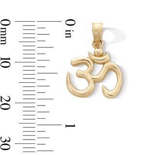 10K Gold Om Necklace Charm