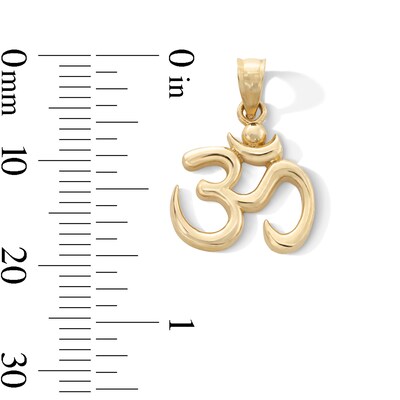 10K Gold Om Necklace Charm