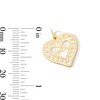 Thumbnail Image 2 of 10K Gold Amor Heart Necklace Charm