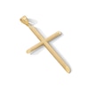 Thumbnail Image 2 of 10K Hollow Gold Textured Cross Necklace Charm