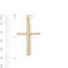 Thumbnail Image 3 of 10K Hollow Gold Textured Cross Necklace Charm
