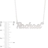 Thumbnail Image 4 of Sterling Silver Crystal Birthstone Initial Name Necklace - 16"