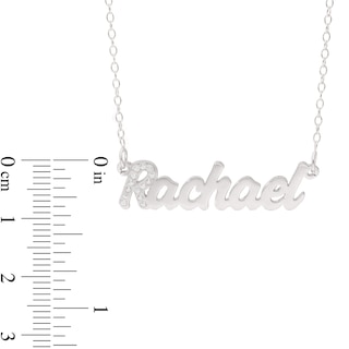 Sterling Silver Crystal Birthstone Initial Name Necklace - 16"