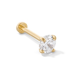 14K Gold 1/4 CT. T.W. Lab-Grown Diamond Stud - 18G 5/16"