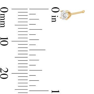 14K Gold 1/10 CT. T.W. Lab-Grown Diamond Nose Stud - 22G 1/4"