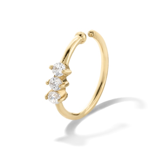14K Gold 1/ CT. T.W. Lab-Grown Diamond Hoop