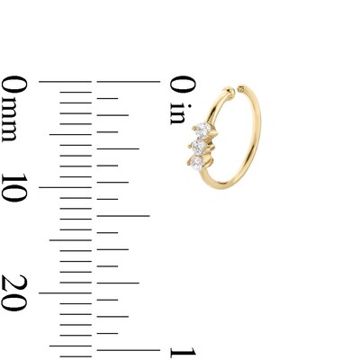 14K Gold 1/ CT. T.W. Lab-Grown Diamond Hoop