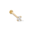Thumbnail Image 1 of 14K Gold 1/10 CT. T.W. Lab-Grown Diamond Stud - 18G 5/16"