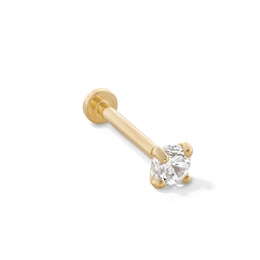 14K Gold 1/10 CT. T.W. Lab-Grown Diamond Stud - 18G 5/16"