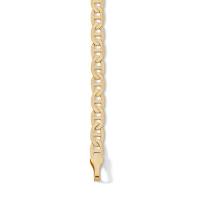 10K Solid Gold Mariner Chain Bracelet - 8"