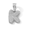 Thumbnail Image 1 of Sterling Silver CZ Bubble Initial Necklace Charm