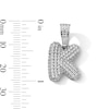 Thumbnail Image 3 of Sterling Silver CZ Bubble Initial Necklace Charm