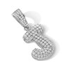 Thumbnail Image 2 of Sterling Silver CZ Bubble Initial Necklace Charm