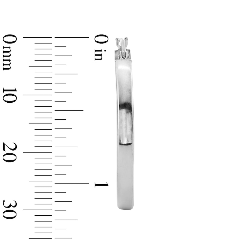 Main Image 3 of Sterling Silver Hollow Hinged Hoops
