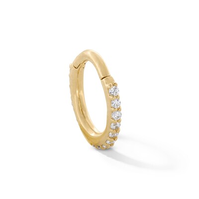 14K Gold 1/15 CT. T.W. Lab-Grown Diamond Hoop - 19G 7mm
