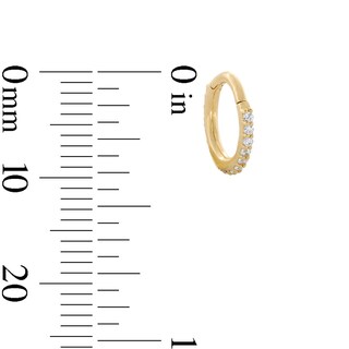 14K Gold 1/15 CT. T.W. Lab-Grown Diamond Hoop - 19G 7mm