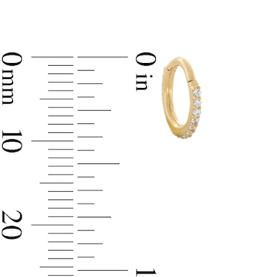 14K Gold 1/15 CT. T.W. Lab-Grown Diamond Hoop - 19G 7mm
