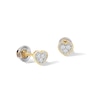 Thumbnail Image 1 of Child's 10K Gold 1/20 CT. T.W. Lab-Grown Diamond Heart Studs.