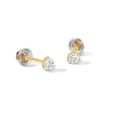 Child's 10K Gold 1/10 CT. T.W. Lab-Grown Diamond Round Studs