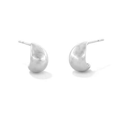 Sterling Silver Polished Teardrop Hoops