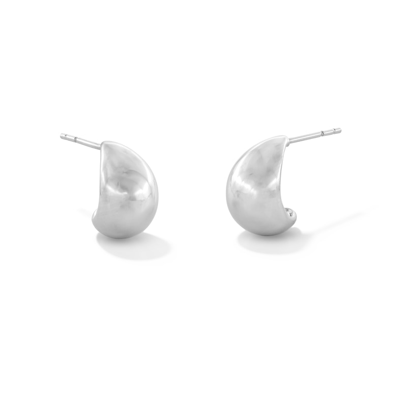 Sterling Silver Polished Teardrop Hoops