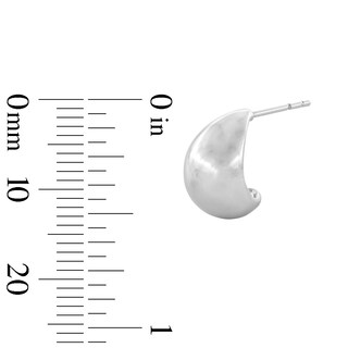 Sterling Silver Polished Teardrop Hoops